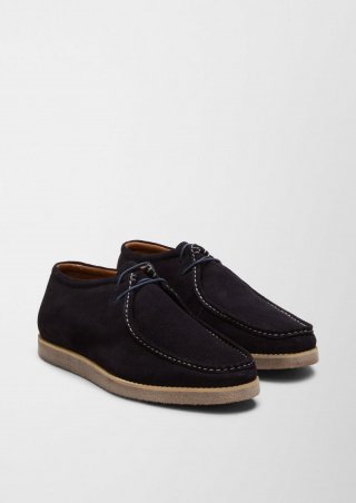 s.Oliver Halbschuh aus Veloursleder - dunkelblau