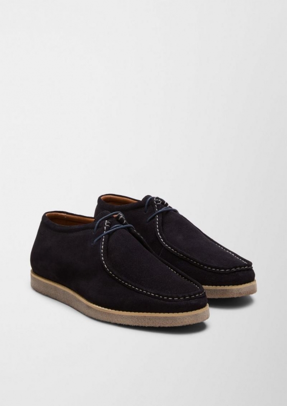 s.Oliver Halbschuh aus Veloursleder - dunkelblau
