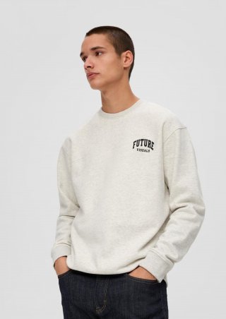 s.Oliver Sweatshirt mit großem Rückenprint - weiß