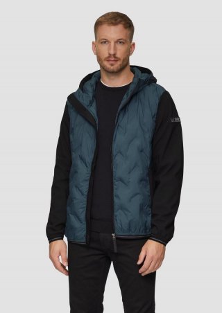 s.Oliver Leichte Steppjacke im Fabricmix - navy