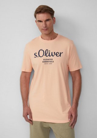 s.Oliver T-Shirt mit Logo-Print - papaya