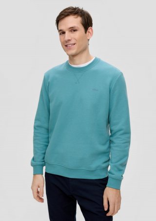 s.Oliver Sweatshirt mit Logoprint - türkis