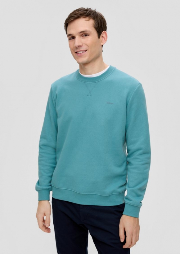 s.Oliver Sweatshirt mit Logoprint - türkis
