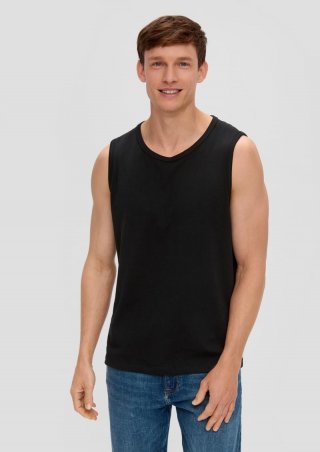 s.Oliver Tanktop im 2er-Pack - schwarz