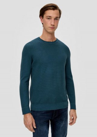s.Oliver Pullover aus Baumwolle - petrol