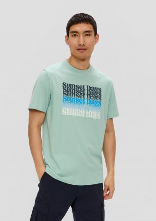 s.Oliver T-Shirt mit Frontprint - ozeangrün