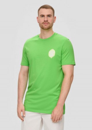 s.Oliver Baumwollshirt mit Frontprint - grün