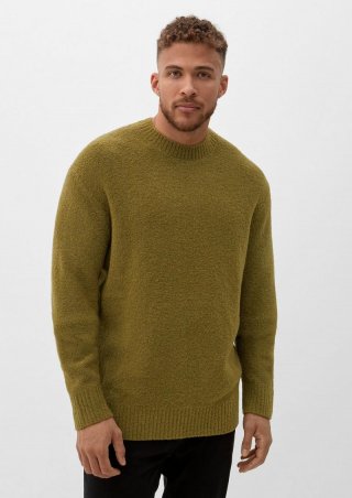 s.Oliver Pullover in Bouclé-Qualität - guacamole