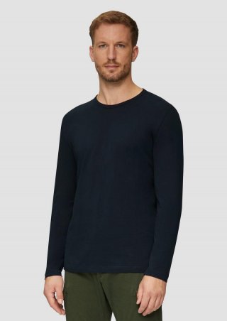 s.Oliver Softes Langarmshirt aus Baumwolljersey - navy