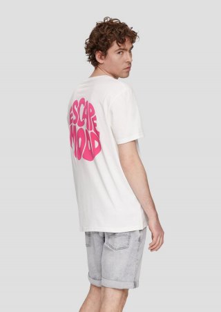 s.Oliver T-Shirt mit Front- und Rückenprint - weiß