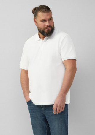 s.Oliver Poloshirt aus Baumwollpiqué - weiß