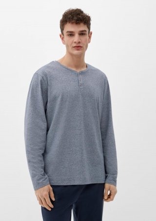 s.Oliver Pyjama aus Baumwollstretch - blau