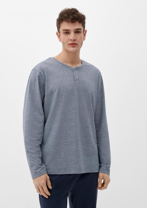 s.Oliver Pyjama aus Baumwollstretch - blau