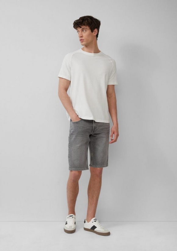 s.Oliver Jeans-Bermuda / Regular Fit / Mid Rise / Straight Leg - grau