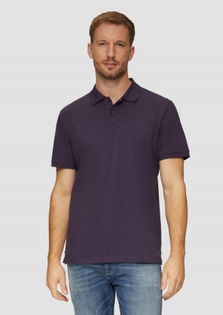 s.Oliver Poloshirt aus Baumwollpiqué - aubergine