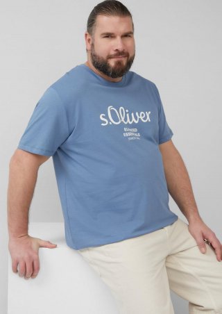s.Oliver T-Shirt mit Logo-Print - hellblau
