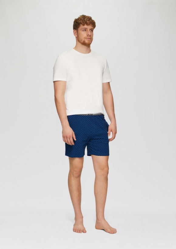 s.Oliver Pyjamahose mit All-over-Print - navy