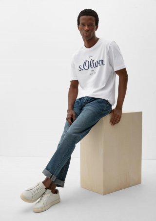 s.Oliver Labelshirt aus Jersey - weiß