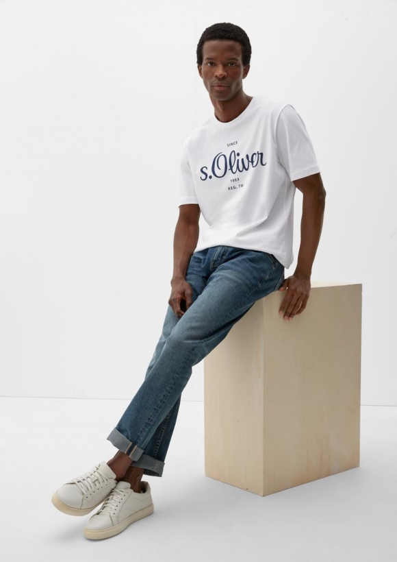 s.Oliver Labelshirt aus Jersey - weiß