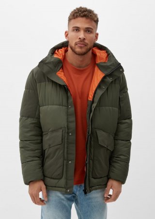 s.Oliver Steppjacke mit Kapuze - olivgrün