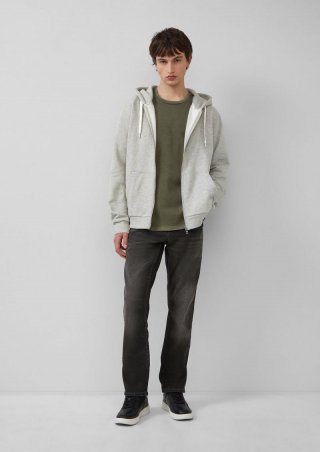s.Oliver Gewaschenes Basic-T-Shirt aus weichem Heavy Jersey - olivgrün