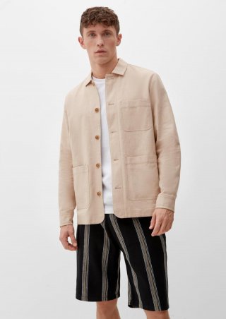s.Oliver Overshirt aus Leinenmix - sandstein