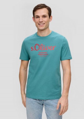 s.Oliver T-Shirt mit Logo-Print - türkis