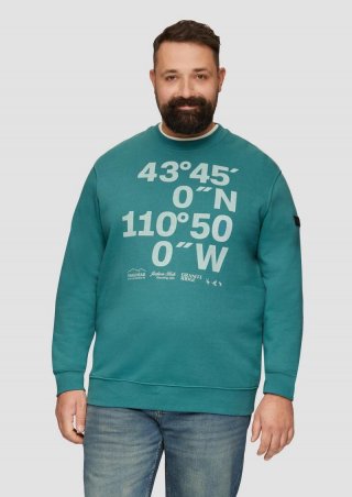 s.Oliver Sweatshirt mit Flock-Print - petrol