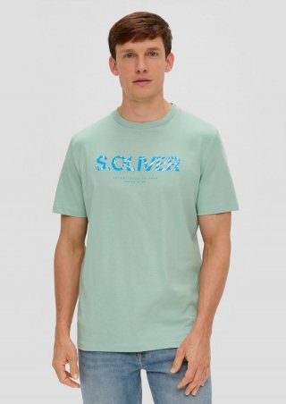 s.Oliver T-Shirt mit Frontprint - ozeangrün