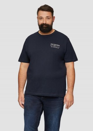 s.Oliver Baumwollshirt mit Frontprint - navy