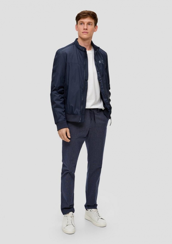 s.Oliver Regular Fit: Chino aus Baumwollstretch - navy