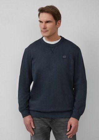 s.Oliver Sweatshirt mit Garment Dye und Logo-Detail - navy