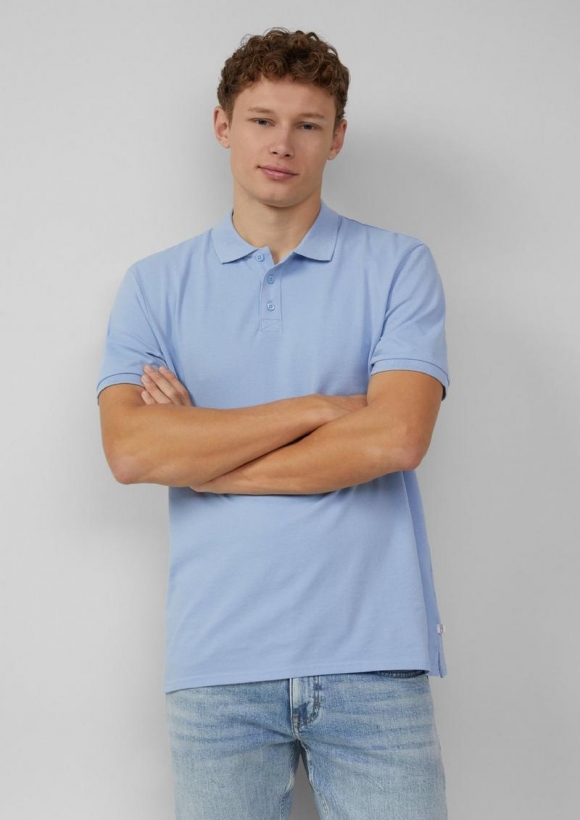 s.Oliver Poloshirt aus Piqué - himmelblau