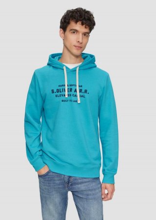 s.Oliver Hoodie aus Sweat-Ware mit Stickerei - türkis