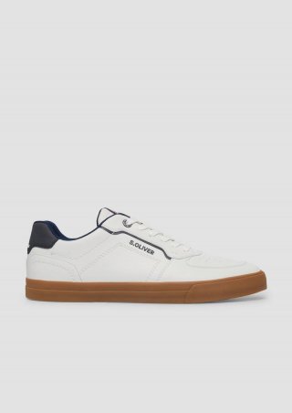 s.Oliver Sneaker mit Kontrast-Details - weiß