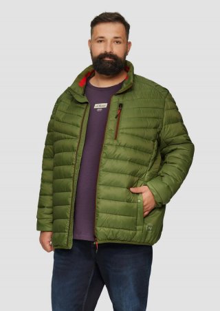 s.Oliver Wasserabweisende Steppjacke aus recyceltem Polyester - olivgrün