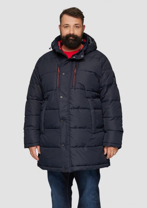 s.Oliver Gesteppter Parka mit abnehmbarer Kapuze - navy