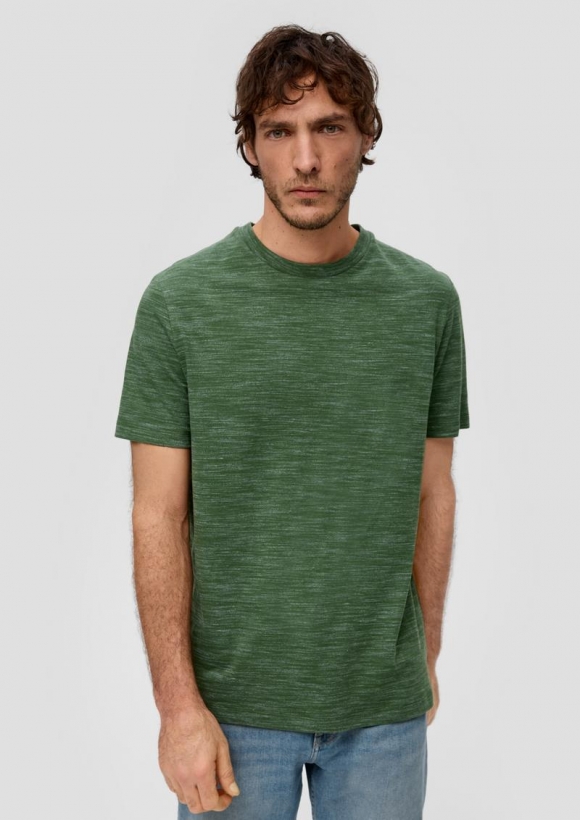 s.Oliver T-Shirt mit Crew Neck - tannengrün