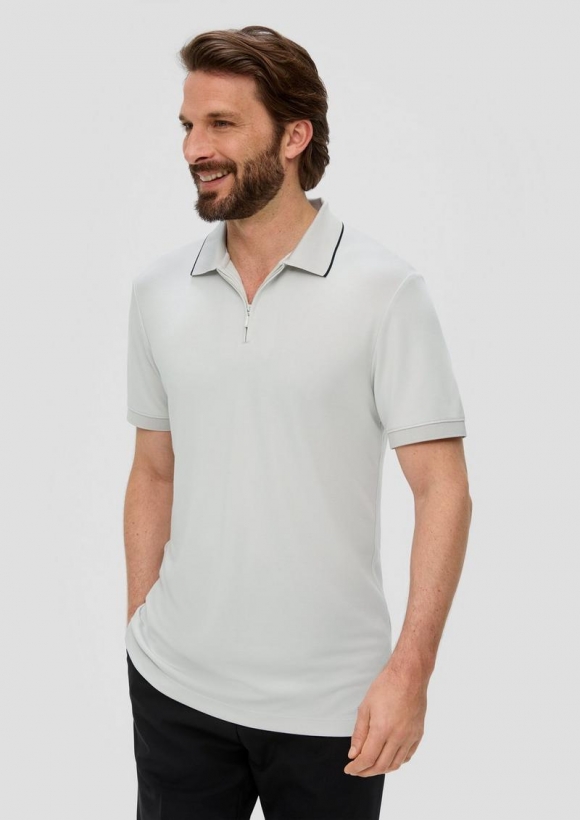 s.Oliver Poloshirt aus Modalmix - hellgrau