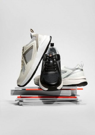 s.Oliver Sportlicher Sneaker mit Mesh - weiß