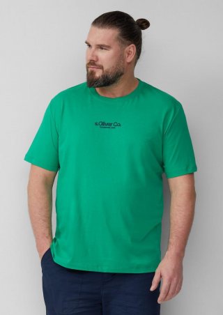 s.Oliver T-Shirt aus Baumwolle mit Logo-Print - grün