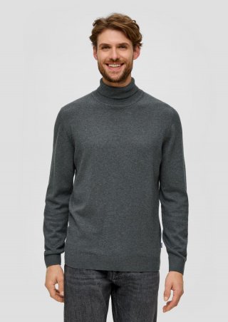 s.Oliver Pullover mit Rollkragen - dunkelgrau