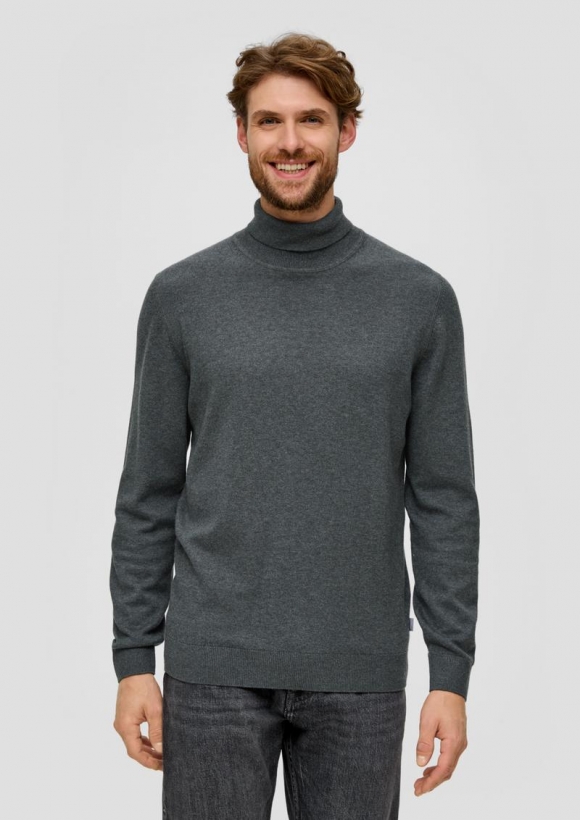 s.Oliver Pullover mit Rollkragen - dunkelgrau