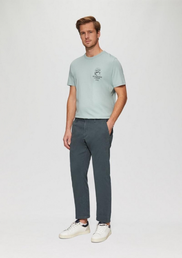 s.Oliver Phoenix: Strukturierte Chino im Regular Fit - schiefergrau