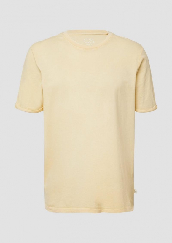 s.Oliver Gewaschenes Basic-T-Shirt - gelb