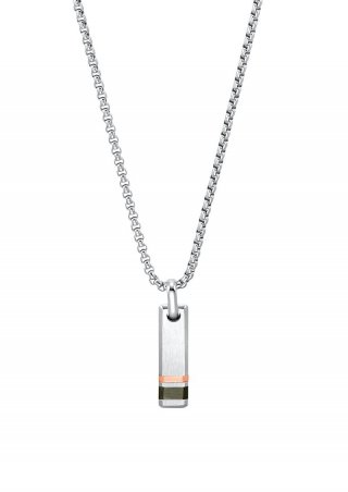 s.Oliver Halsschmuck IP Gun + IP Rose aus Edelstahl - silber