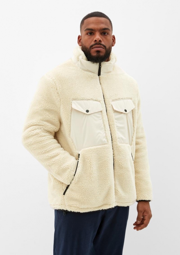 s.Oliver Jacke aus Teddyplüsch - natur