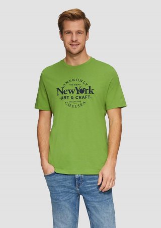 s.Oliver T-Shirt mit Frontprint - bambusgrün