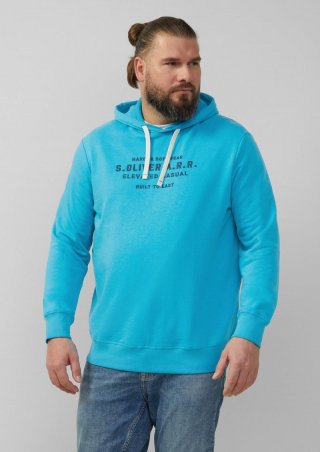 s.Oliver Hoodie mit Label-Stickerei - türkis