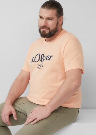 s.Oliver T-Shirt mit Logo-Print - papaya